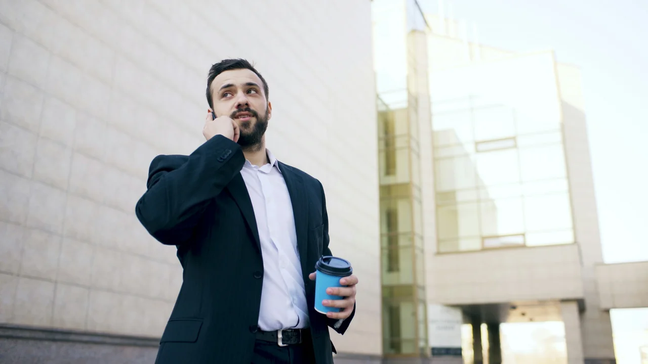 Business traveler preparing for a professional arrival